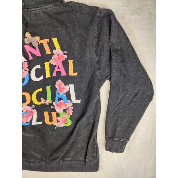 Anti Social Social Club Men's ASSC Flower Butterfly Cherry Blossom Hoodie Medium - Picture 7 of 14